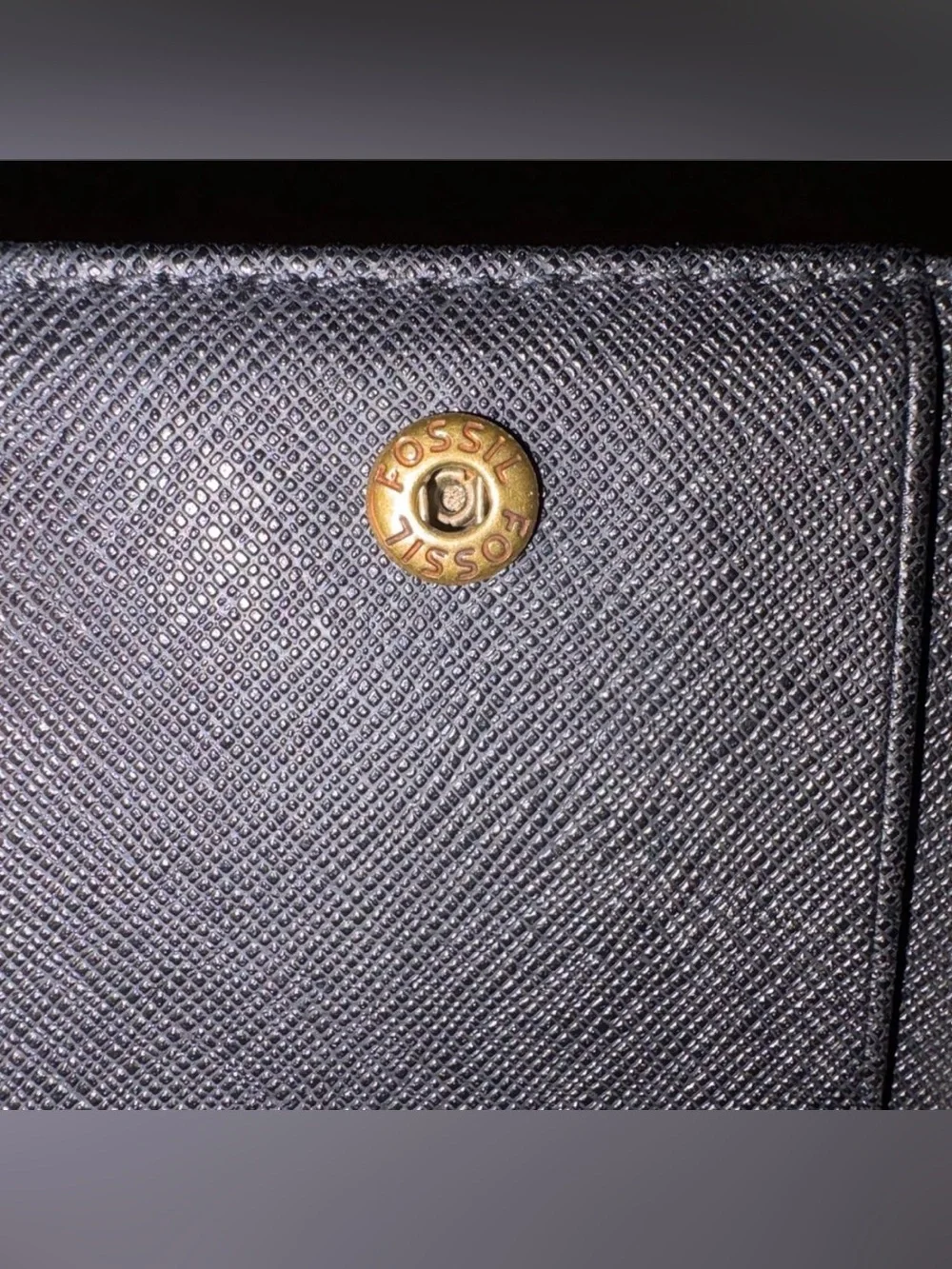 Fossil Black Leather Bi-Fold Card and Cash Wallet